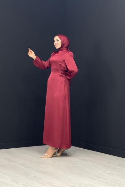 Gülsüm Elbise Bordo