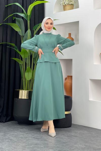 Hafsa Etekli Takım Mint Yeşili