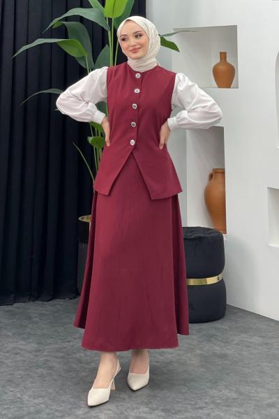 Hasret Etekli Takım Bordo