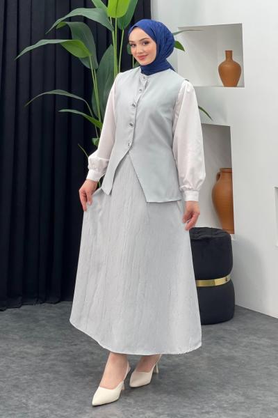 Hasret Etekli Takım Gri