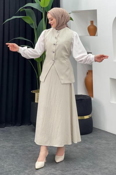 Hasret Etekli Takım Taş Rengi