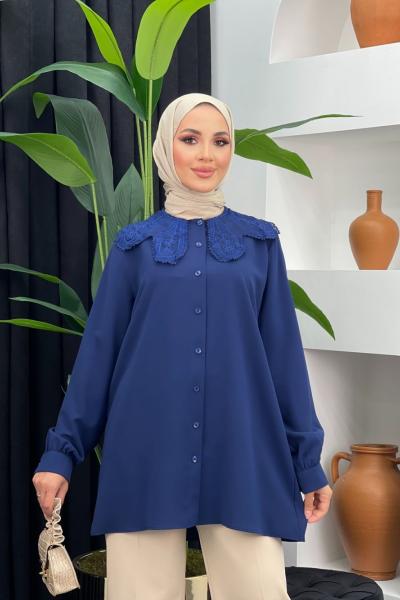Hazır Yakalı Tunik Lacivert