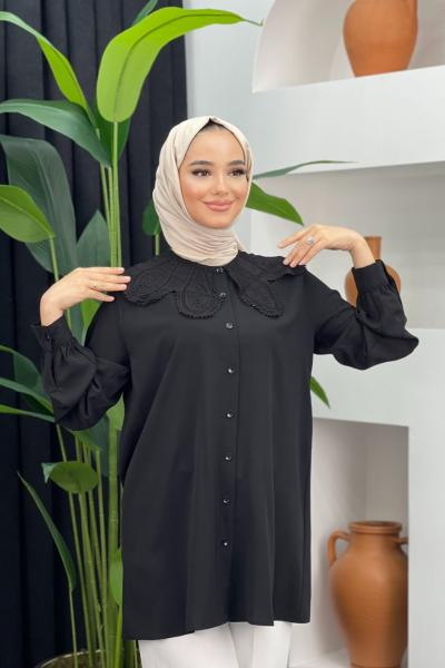 Hazır Yakalı Tunik Siyah