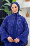 Heves Abaya Saks Mavisi