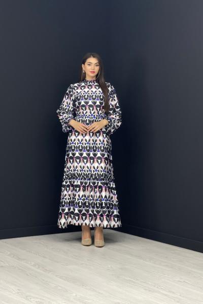 Hilal Saten Elbise Siyah