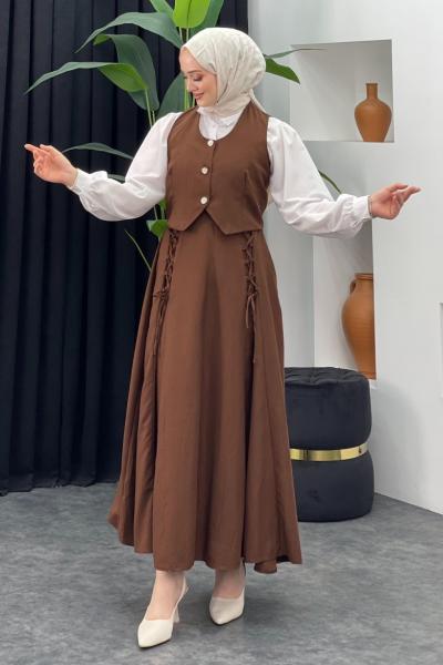 Hülya Etekli Takım Kahverengi