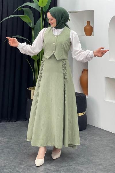 Hülya Etekli Takım Fıstık Yeşili