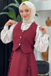 Hülya Etekli Takım Bordo