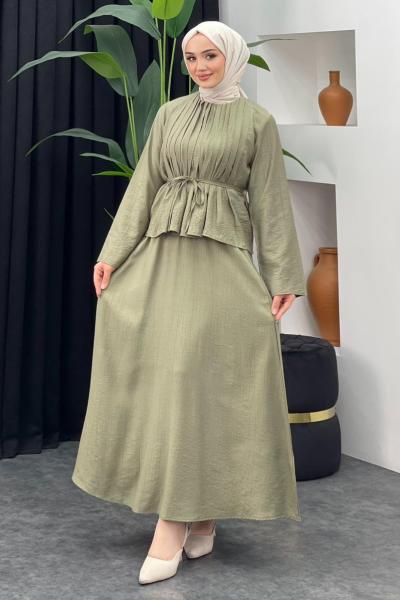 İclal Etekli Takım Mint Yeşili