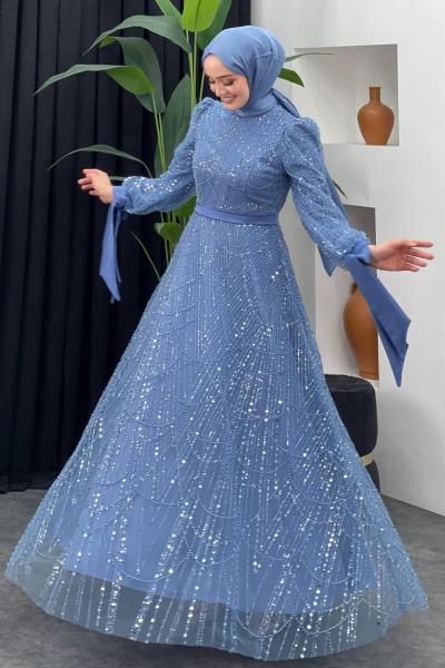 İkra Kabarık Abiye Bebe Mavisi