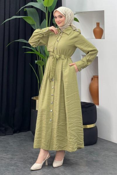 İlknur Elbise Yağ Yeşili