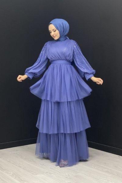 İncilay Elbise Mavi