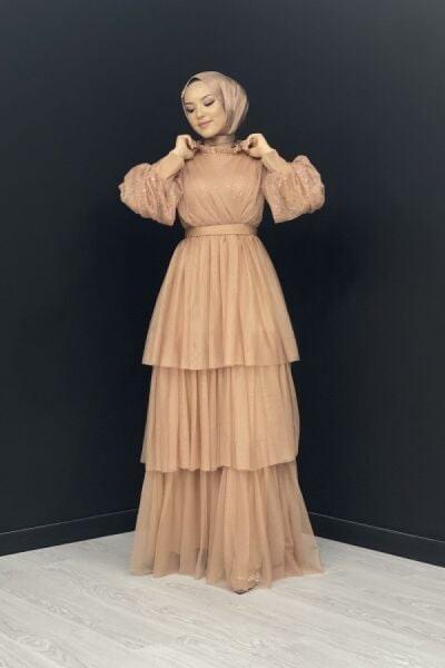 İncilay Elbise Sütlü Kahve