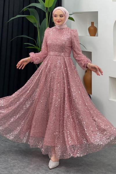 İncili Kabarık Abiye Pudra