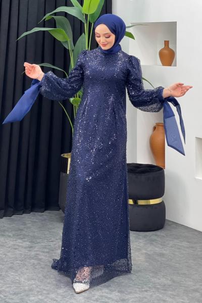 İncili Kalem Abiye Lacivert