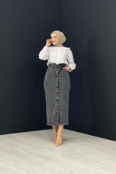 Kalem Kot Etek Açık Siyah