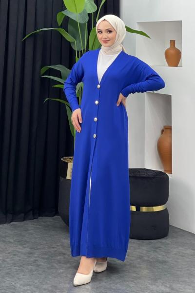 Karanfil Hırka Saks Mavisi