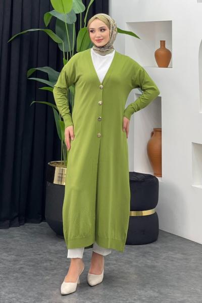 Karanfil Hırka Fıstık Yeşili