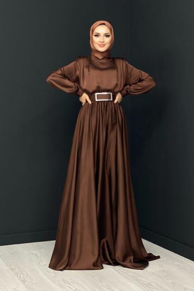 Kemeri Tokalı Abiye Kahverengi