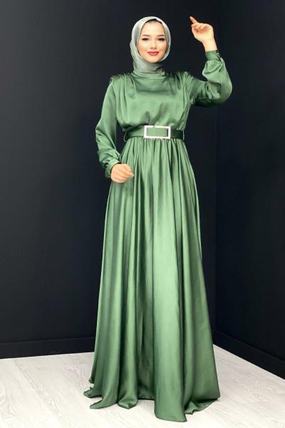 Kemeri Tokalı Abiye Mint Yeşili