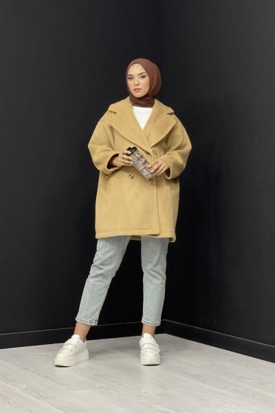 Kısa Boy Kaban Sütlü Kahve