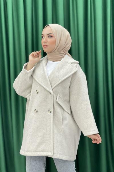 Kısa Boy Kaban Taş Rengi