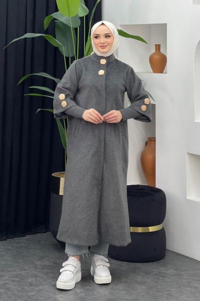 Kolları Örme Angora Kaban Antrasit