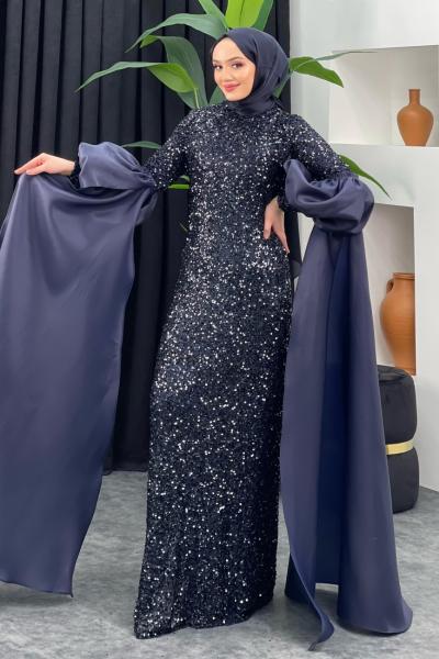 Kraliçe Abiye Lacivert