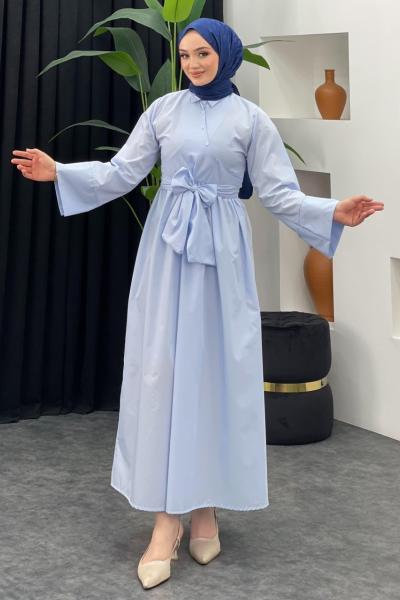 Kumsal Gömlek Elbise Bebe Mavisi