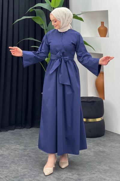 Kumsal Gömlek Elbise Lacivert