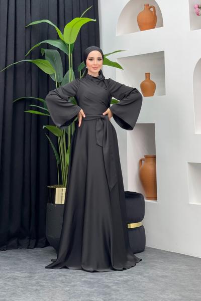 Kutlu Saten Abiye Siyah