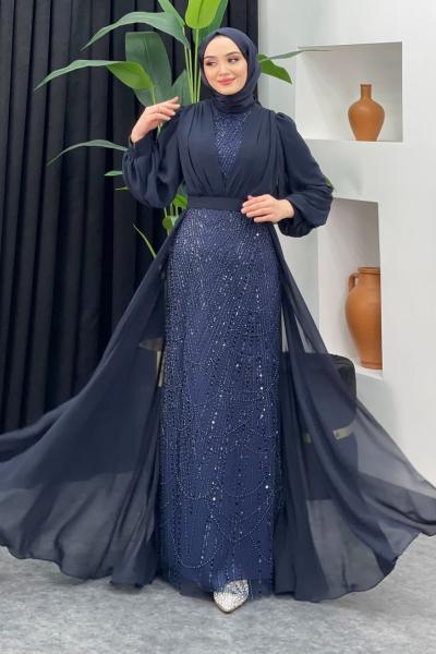 Letafet Abiye Lacivert