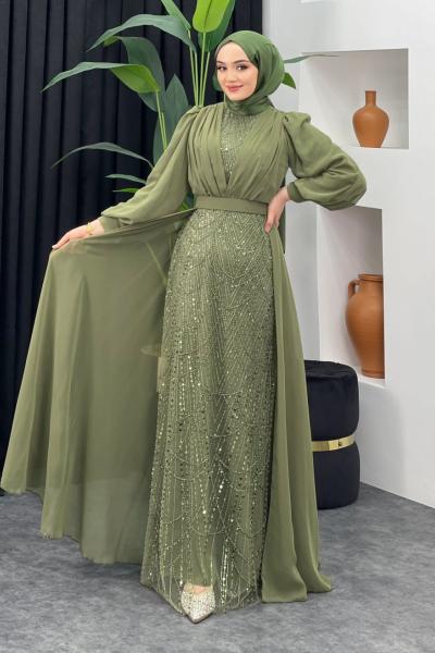 Letafet Abiye Fıstık Yeşili