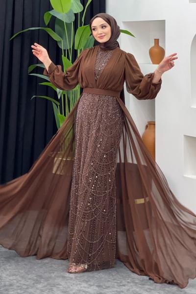 Letafet Abiye Kahverengi