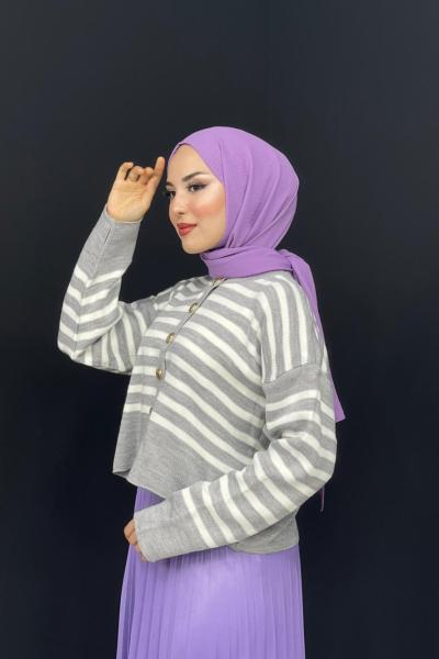 Luna Triko Hırka Gri