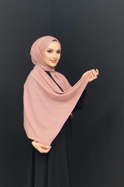 Melajlı Kumaş Şal Gül Rengi