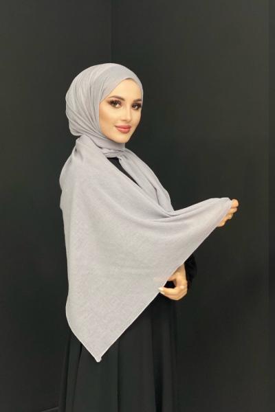 Melajlı Kumaş Şal Gri