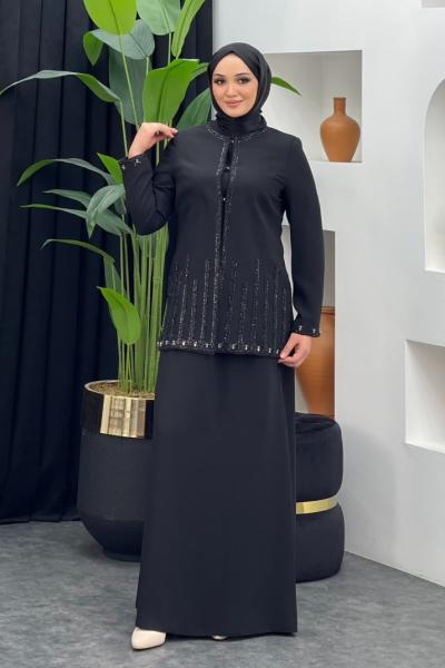 Melek Anne Abiye Siyah