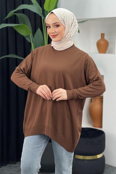 Merserize Düz Badi Kahverengi