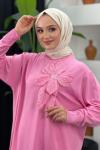 Merserize Gül Detaylı Badi Pembe