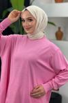 Merserize Taşlı Badi Pembe