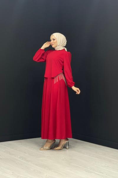 Mila Etekli Takım Bordo