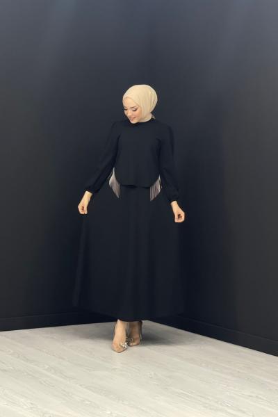 Mila Etekli Takım Siyah