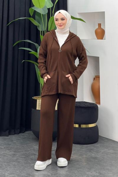 Milat Triko Takım Kahverengi