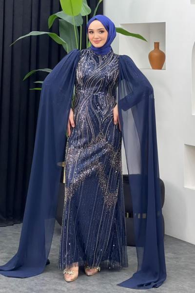 Mürüvet Abiye Lacivert