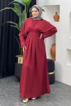 Nadide Elbise Bordo