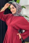 Nadide Elbise Bordo