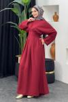 Nadide Elbise Bordo
