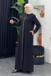 Nakışlı Ferace Siyah
