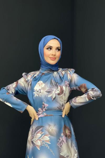 Nehir Elbise İndigo Mavisi